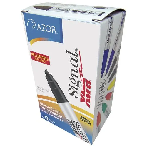 Marcador Permanente Grueso Azor Signal c/12 Piezas Negro | CEI-0026-1
