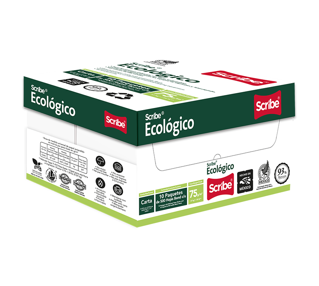 Papel Bond Tamaño Carta Ecológico Blanco Caja c/5000 hojas | CEI-0028-CAJA