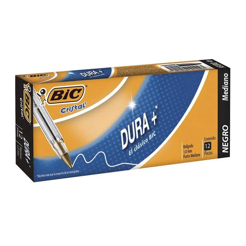 Bolígrafo Punto Mediano BIC c/12 Piezas Negro | CEI-0046-1