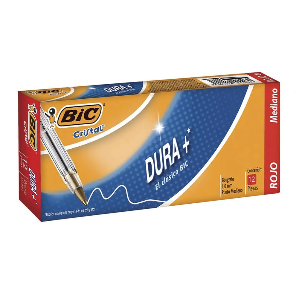 Bolígrafo Punto Mediano BIC c/12 Piezas Rojo | CEI-0046-2