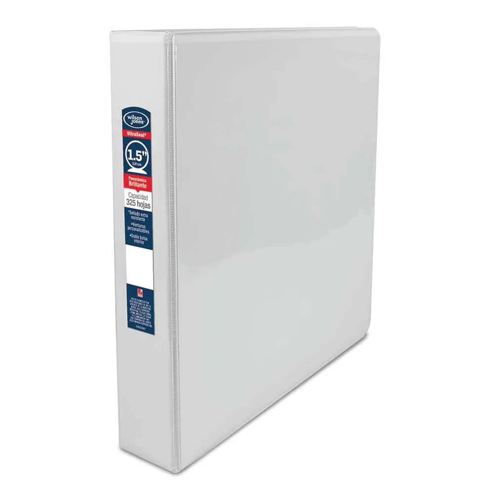 Carpeta con Argolla Tipo O con Ventana Tamaño Carta 1.5" Wilson Jones Blanco | CEI-0050-10