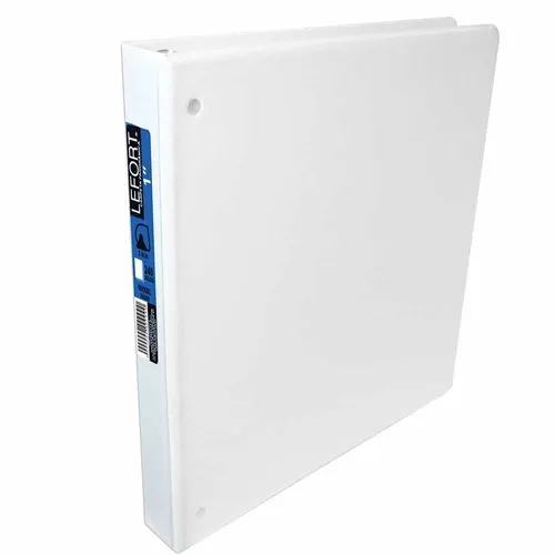 Carpeta con Argolla Tipo D con Ventana Tamaño Carta 1" Lefort Blanco | CEI-0050-3