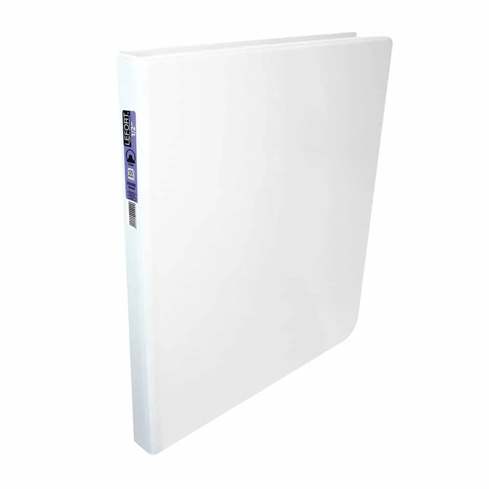 Carpeta con Argolla Tipo O con Ventana Tamaño Carta 0.5" Lefort Blanco | CEI-0050-9