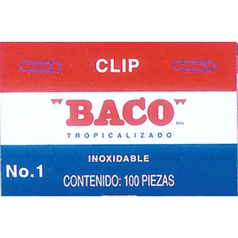 Clip Tropicalizado Redondo Baco Número 1 Caja c/100 Piezas, 32mm | CEI-0068-1