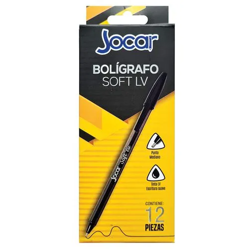 Bolígrafo Punto Mediano Jocar c/12 Piezas Negro | CEI-0071-1