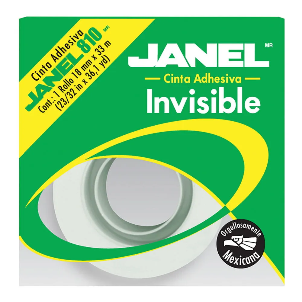 Cinta Adhesiva Invisible Janel 810 de .18x33 m | CEI-0109-4