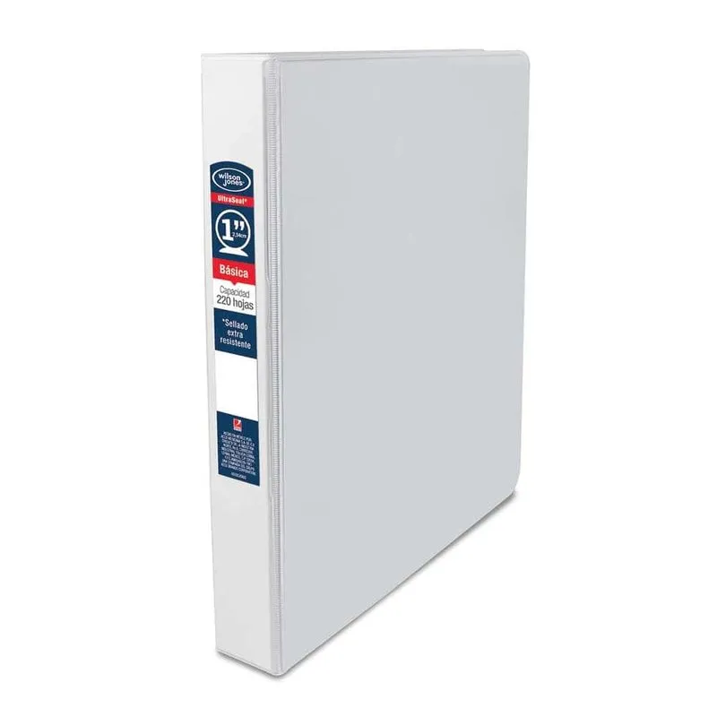 Carpeta con Argolla Tipo O sin Ventana Tamaño Carta 1" Wilson Jones Blanco | CEI-0115-1