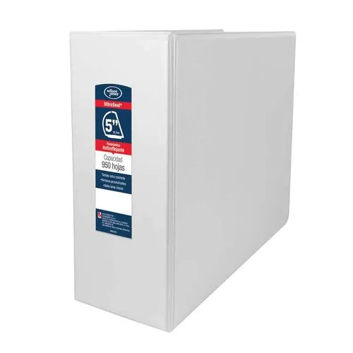Carpeta con Argolla Tipo D con Ventana Tamaño Carta 5" Wilson Jones Blanco | CEI-0115