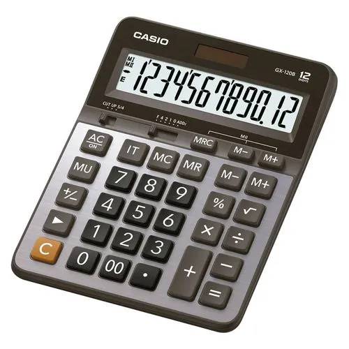 Calculadora de Escritorio Casio GX-120B Negro y Gris de 12 Dígitos | CEI-0228-2