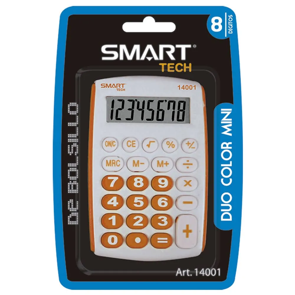 Calculadora de Bolsillo Smartech Chica Duo Color de 8 Dígitos | CEI-0229-3