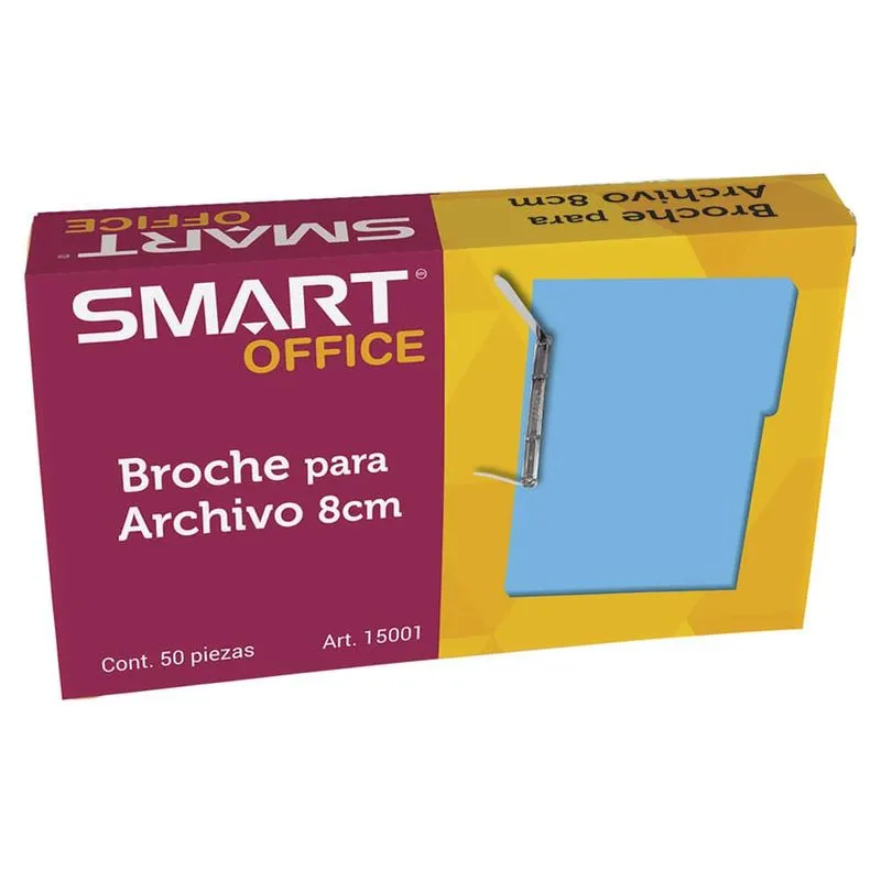 Broche para Archivo Smart de 8 cm c/50 Piezas | CEI-0267