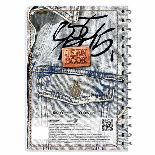 Cuaderno Espiral Francés Jean Book Cuadro Chico 100 Hojas | CEI-0301