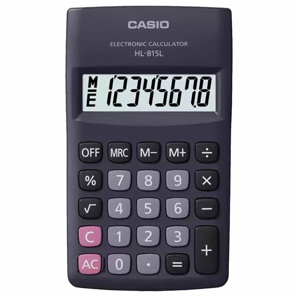 Calculadora de Bolsillo Casio Negro de 8 Dígitos | CEI-0347-3