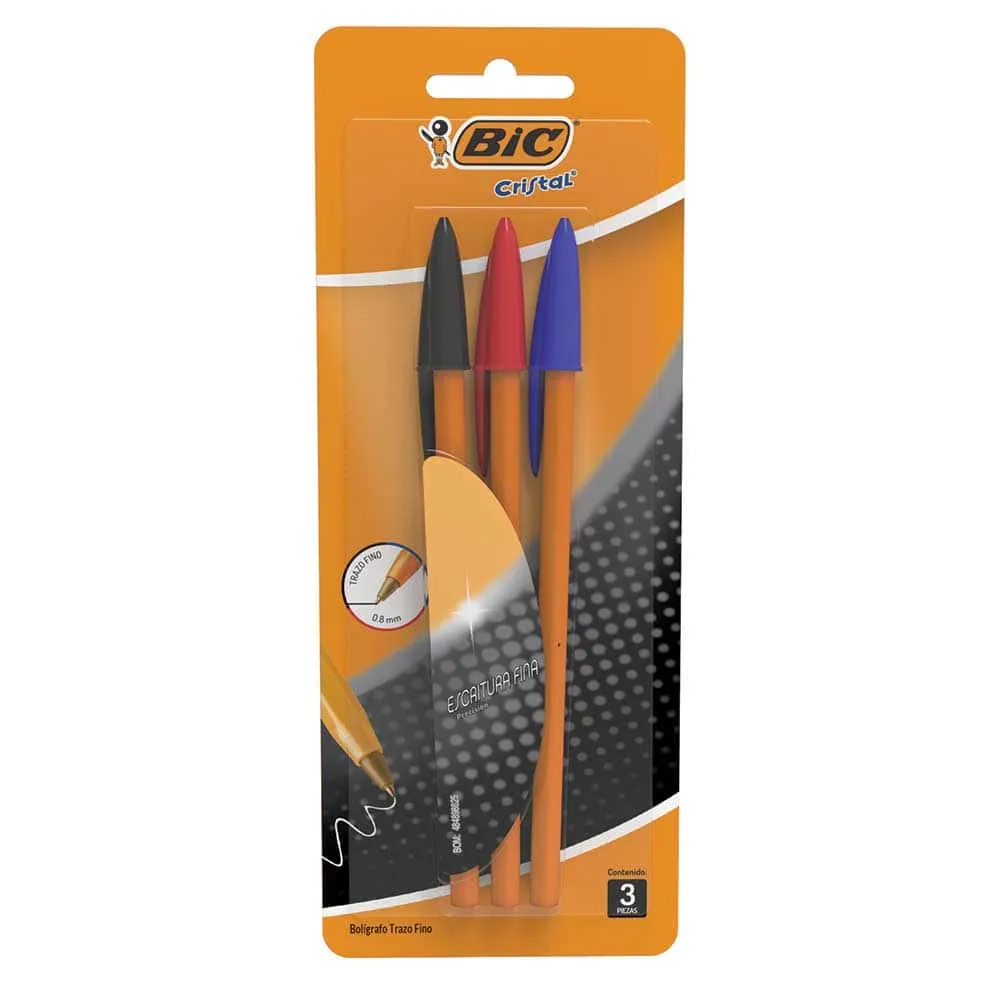 Bolígrafo Punto Fino BIC c/3 Piezas Surtido | CEI-0378-2