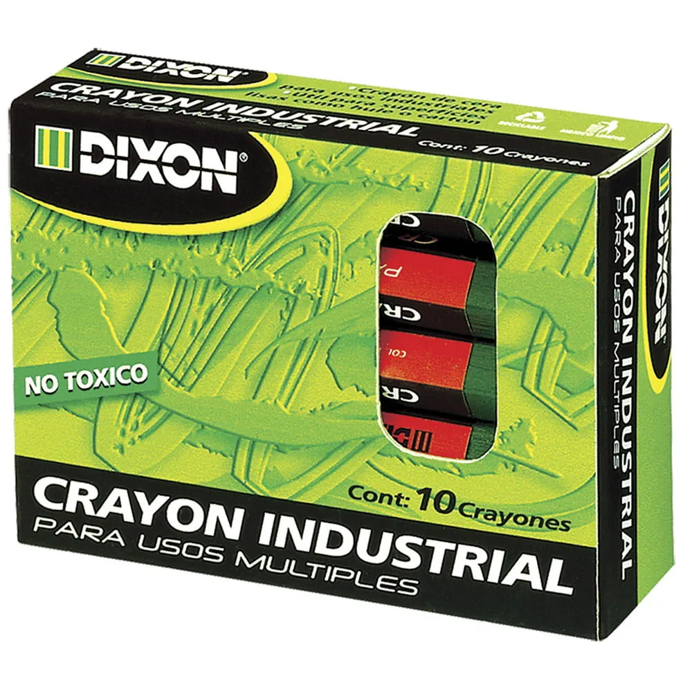 Crayón Industrial Dixon Caja c/10 Piezas Blanco | CEI-0580-2