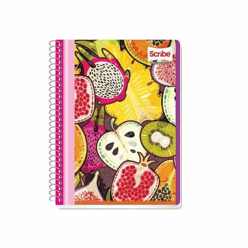 Cuaderno Espiral Sencillo Francés Cuadro Grande C/100 Hojas Scribe (Color No Seleccionable) | CEI-0048-1