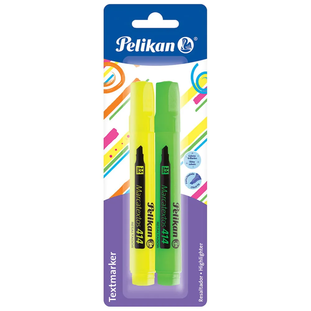 Marcador Fluorescente Pelikan Grueso c/2 Piezas Amarillo y Verde | CEI-0079-3