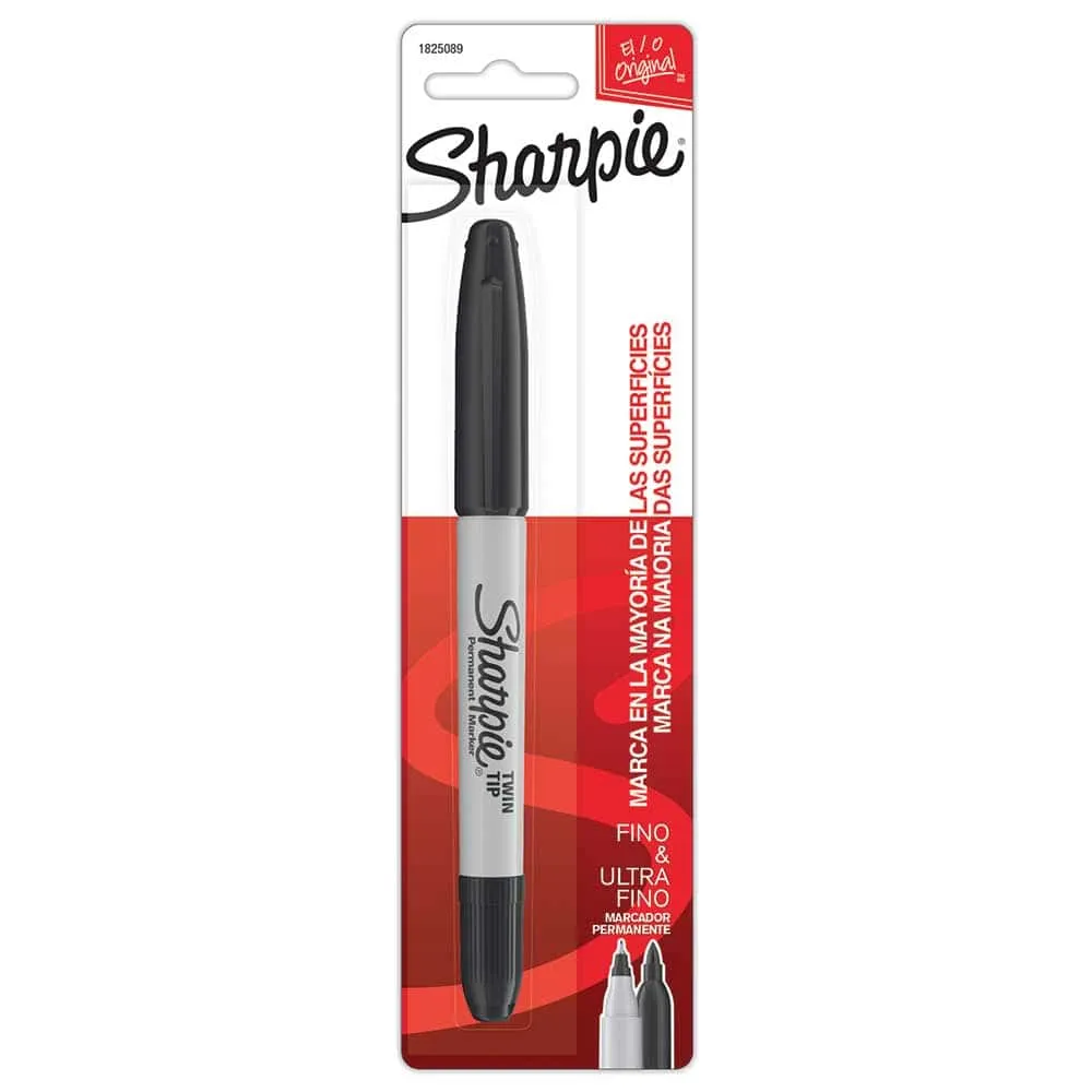 Marcador Permanente Sharpie Doble Punta Negro | CEI-0186-5