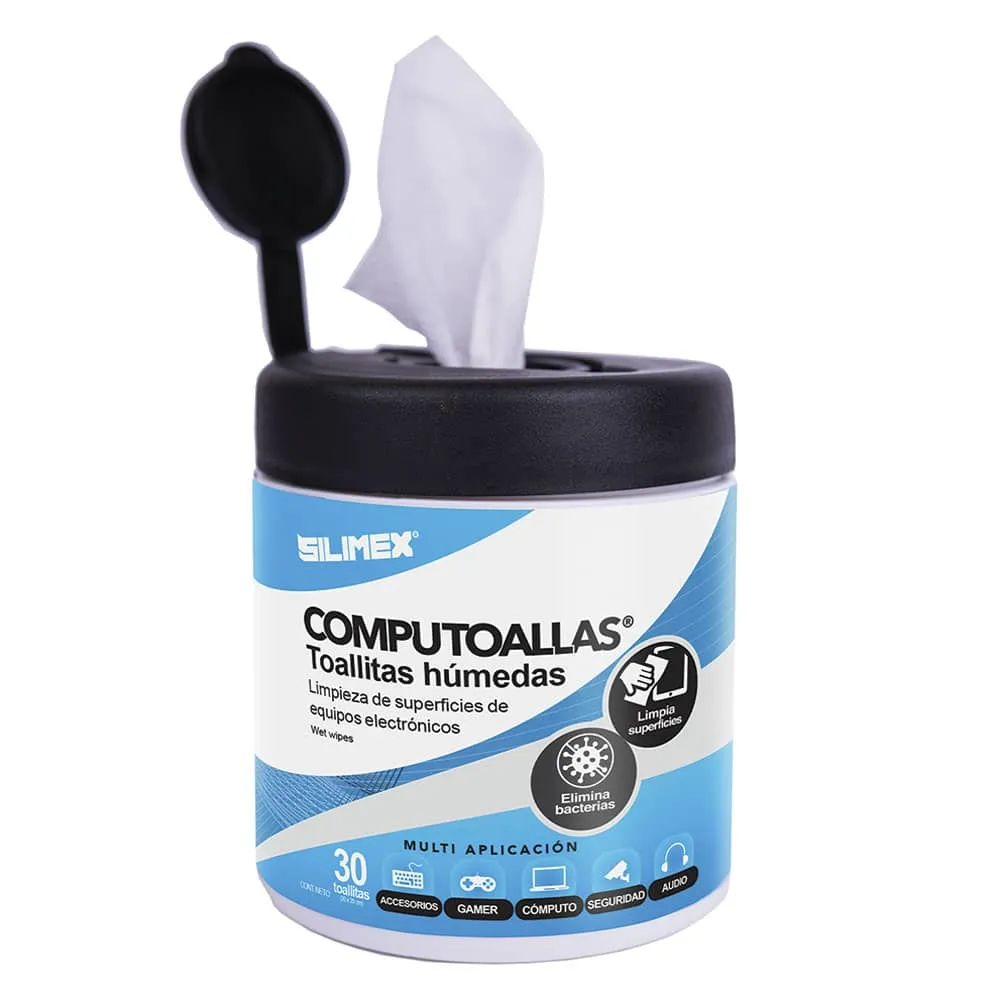 Toallas Limpiadoras Silimex para Computadora c/30 Piezas | CEI-0432