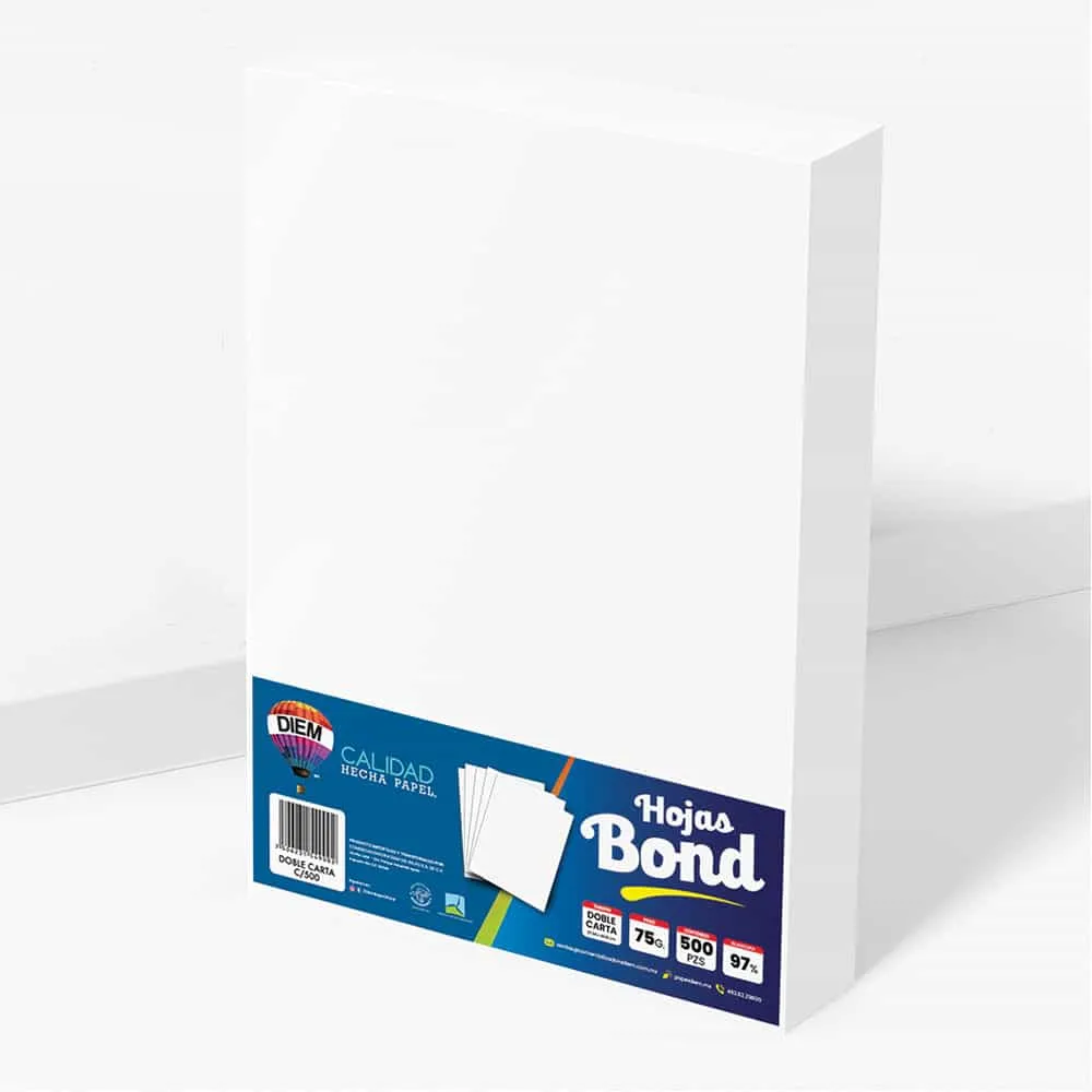 Papel Bond Blanco Tamaño Doble Carta Diem c/500 Hojas | CEI-0027-1