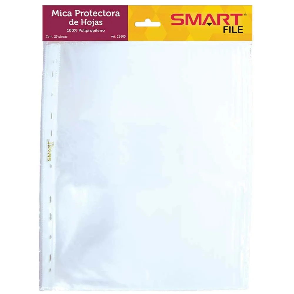 Mica Protectora Transparente Smart Tamaño Carta c/25 Piezas | CEI-0049-5