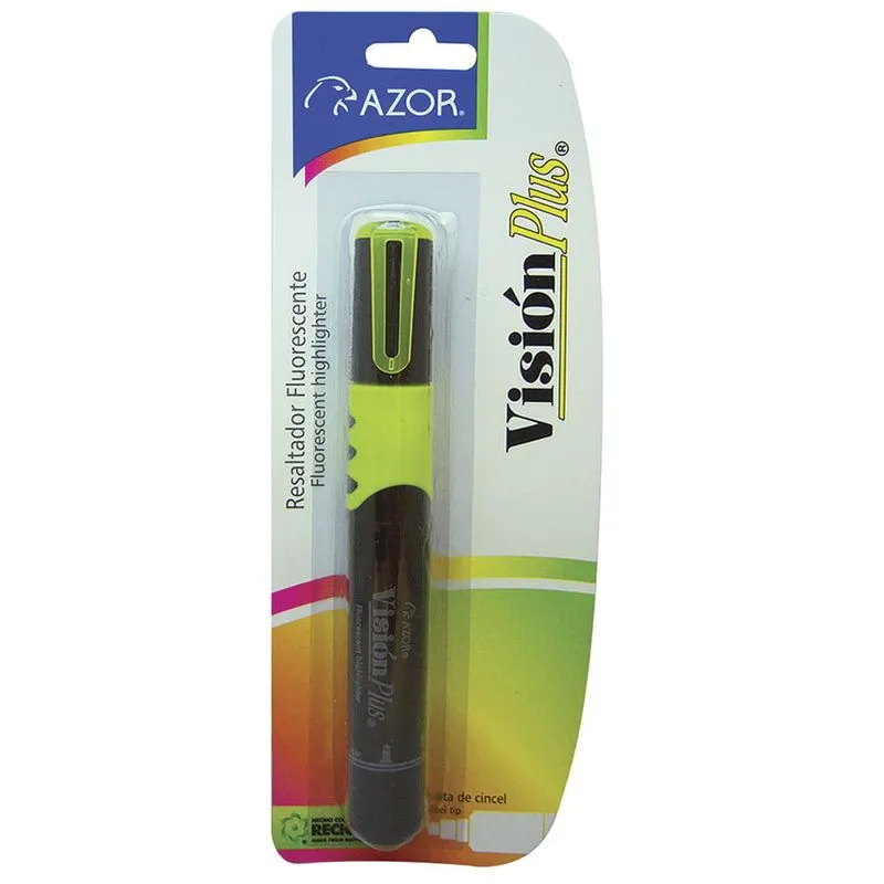 Marcador Fluorescente Azor Visión Plus Grueso Amarillo | CEI-0108-1
