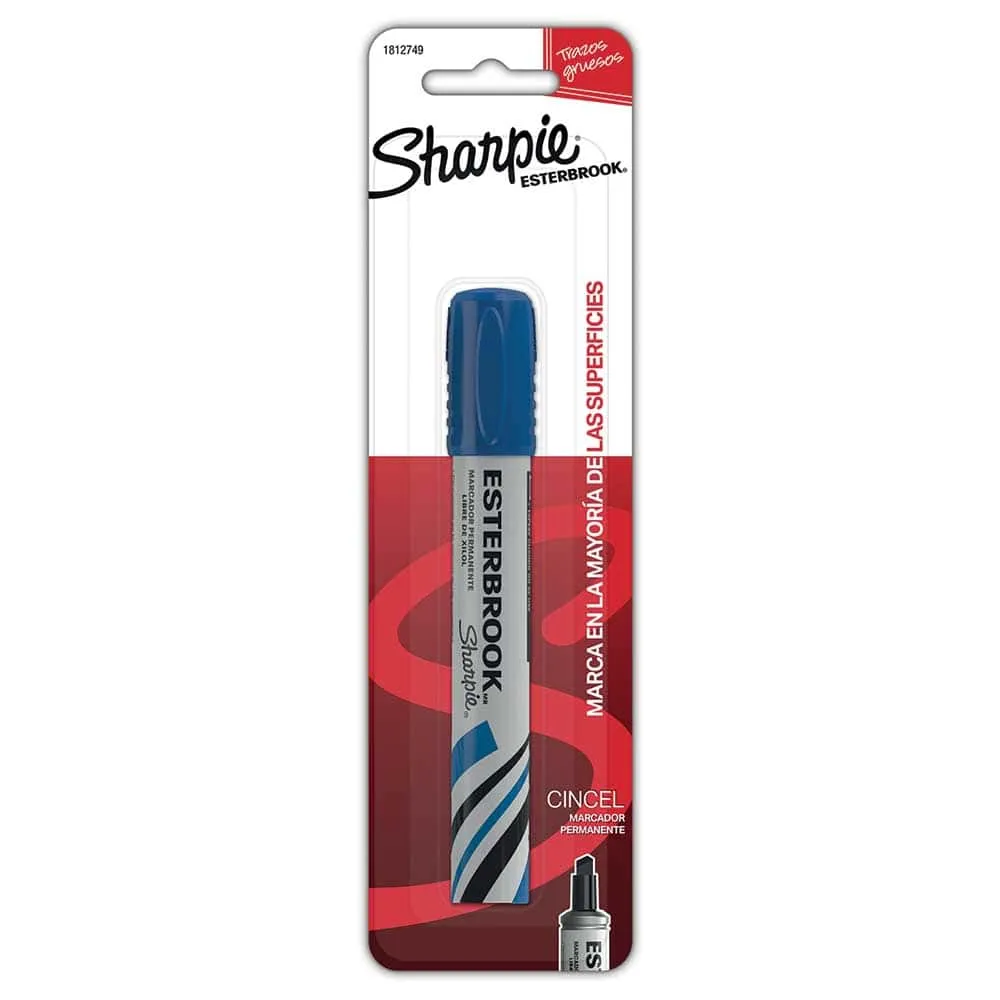 Marcador Permanente Sharpie Esterbrook Grueso Azul | CEI-0161-3