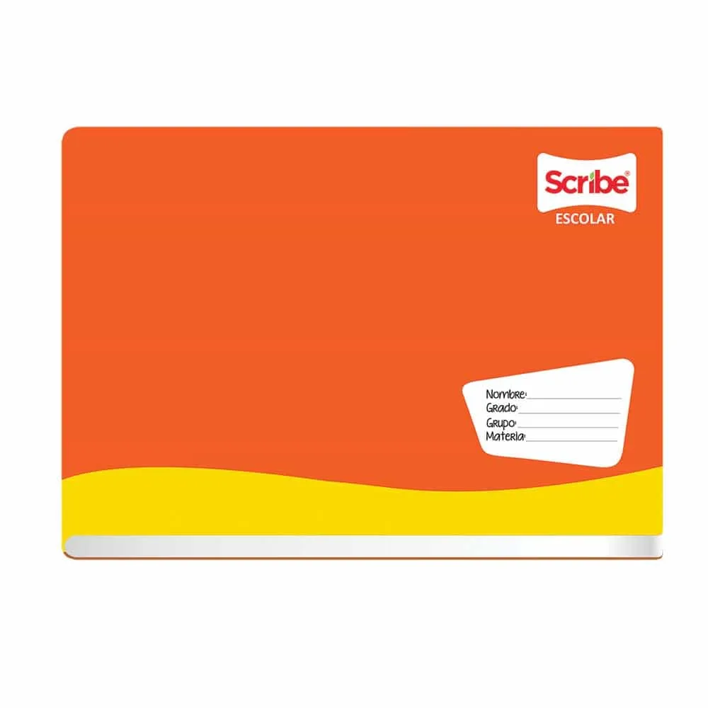 Cuaderno Italiano Doble Raya Grapa c/100 Hojas Scribe (Color No Seleccionable) | CEI-0502