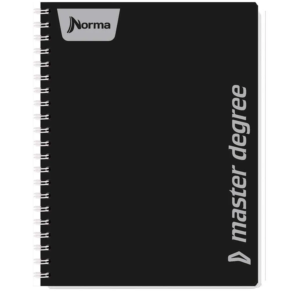 Cuaderno Profesional Raya Espiral Doble c/200 Hojas Norma Master Degree Polycover (Color No Seleccionable) | CEI-0565