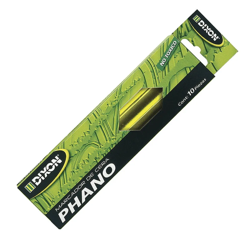 Marcador de Cera Dixon Phano c/10 Piezas Amarillo | CEI-0650
